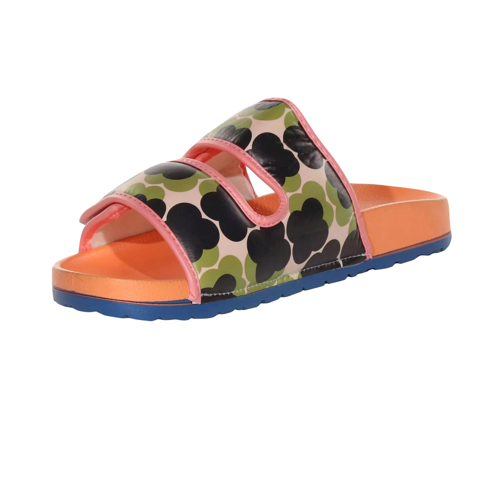 Olive - Pack Shot - Regatta Womens-Ladies Orla Twin Flower Moulded Footbed Sandals