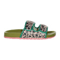 Green-Black-Pink - Back - Regatta Womens-Ladies Orla Twin Floral Moulded Footbed Sandals