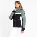 Duck Green-Black - Side - Dare 2B Womens-Ladies Conveyed Ski Jacket