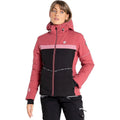 Earth Rose-Black - Front - Dare 2B Womens-Ladies Conveyed Ski Jacket