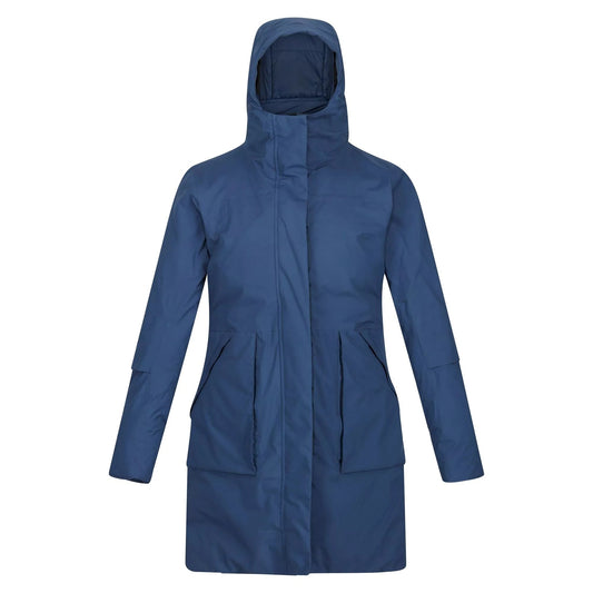 Dark Denim - Front - Regatta Womens-Ladies Yewbank II Waterproof Parka