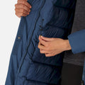 Dark Denim - Close up - Regatta Womens-Ladies Yewbank II Waterproof Parka
