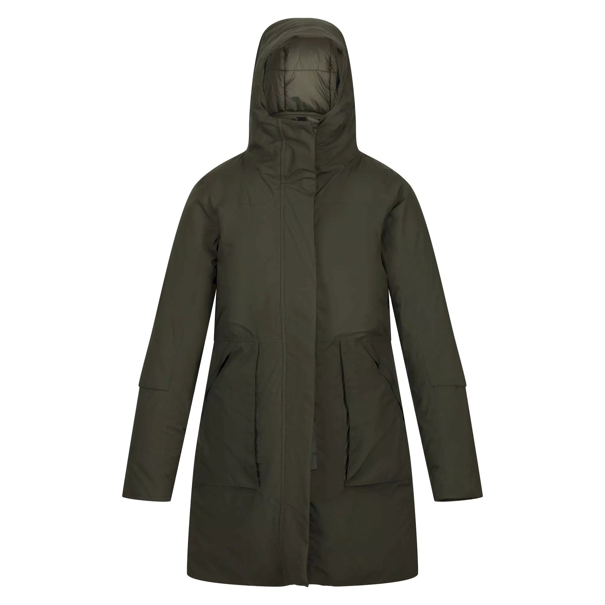 Dark Khaki - Front - Regatta Womens-Ladies Yewbank II Waterproof Parka