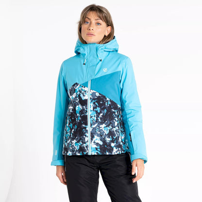 River Blue-Capri - Lifestyle - Dare 2B Womens-Ladies Determined Printed Insulated Waterproof Ski Jacket