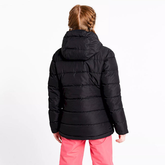 Black - Close up - Dare 2B Girls Verdict Waterproof Insulated Ski Jacket