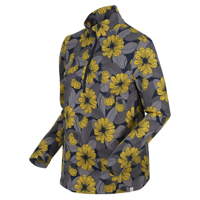 Heligan Yellow - Side - Regatta Womens-Ladies Orla Kiely Floral Fleece Top