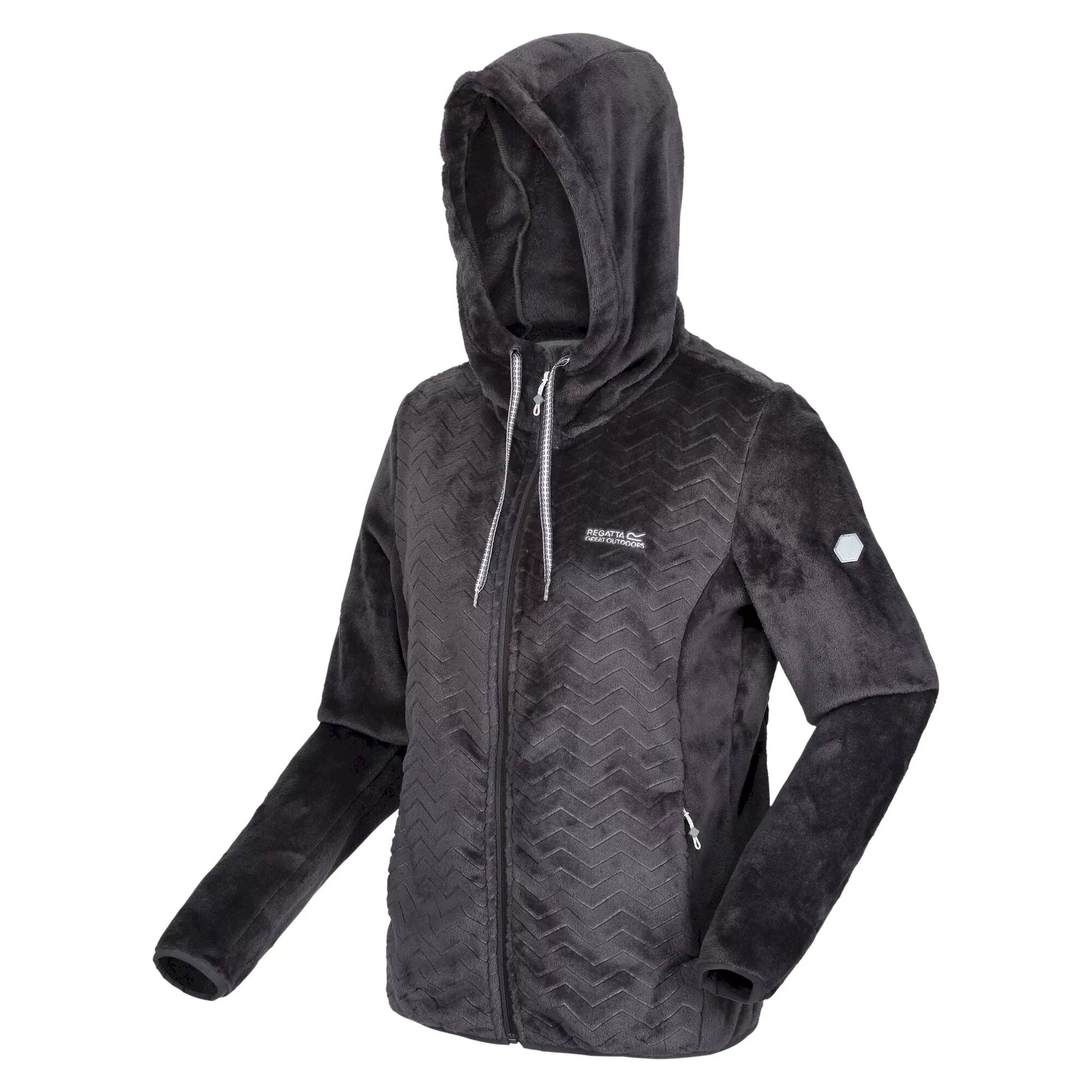 Seal Grey - Side - Regatta Womens-Ladies Julissa II Fluffy Full Zip Fleece Jacket