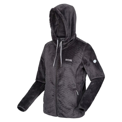 Seal Grey - Side - Regatta Womens-Ladies Julissa II Fluffy Full Zip Fleece Jacket