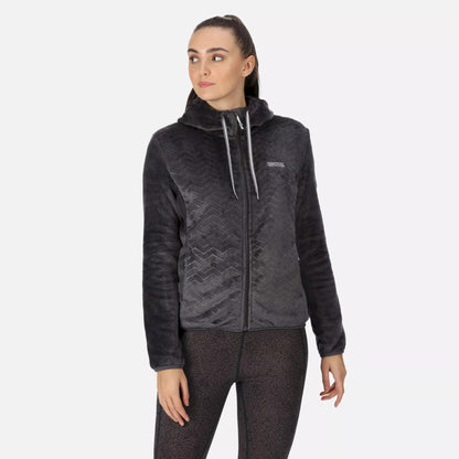 Seal Grey - Pack Shot - Regatta Womens-Ladies Julissa II Fluffy Full Zip Fleece Jacket