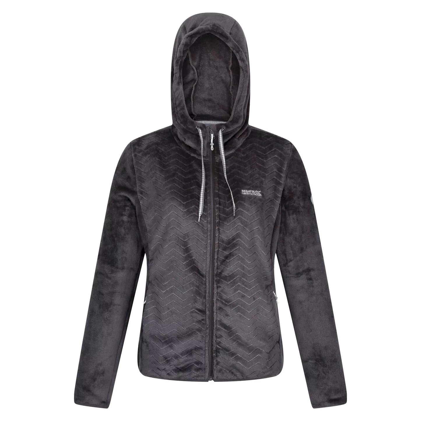 Seal Grey - Front - Regatta Womens-Ladies Julissa II Fluffy Full Zip Fleece Jacket