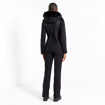 Black - Close up - Dare 2B Womens-Ladies Julien Macdonald Supermacy Snowsuit