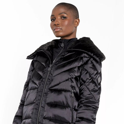 Black - Pack Shot - Dare 2B Womens-Ladies Julien Macdonald Suppression Padded Jacket