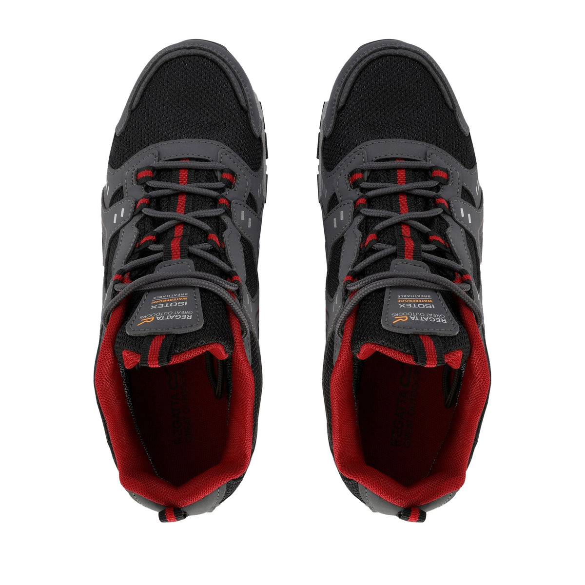Granite-Rio Red - Lifestyle - Regatta Mens Vendeavour Waterproof Walking Shoes
