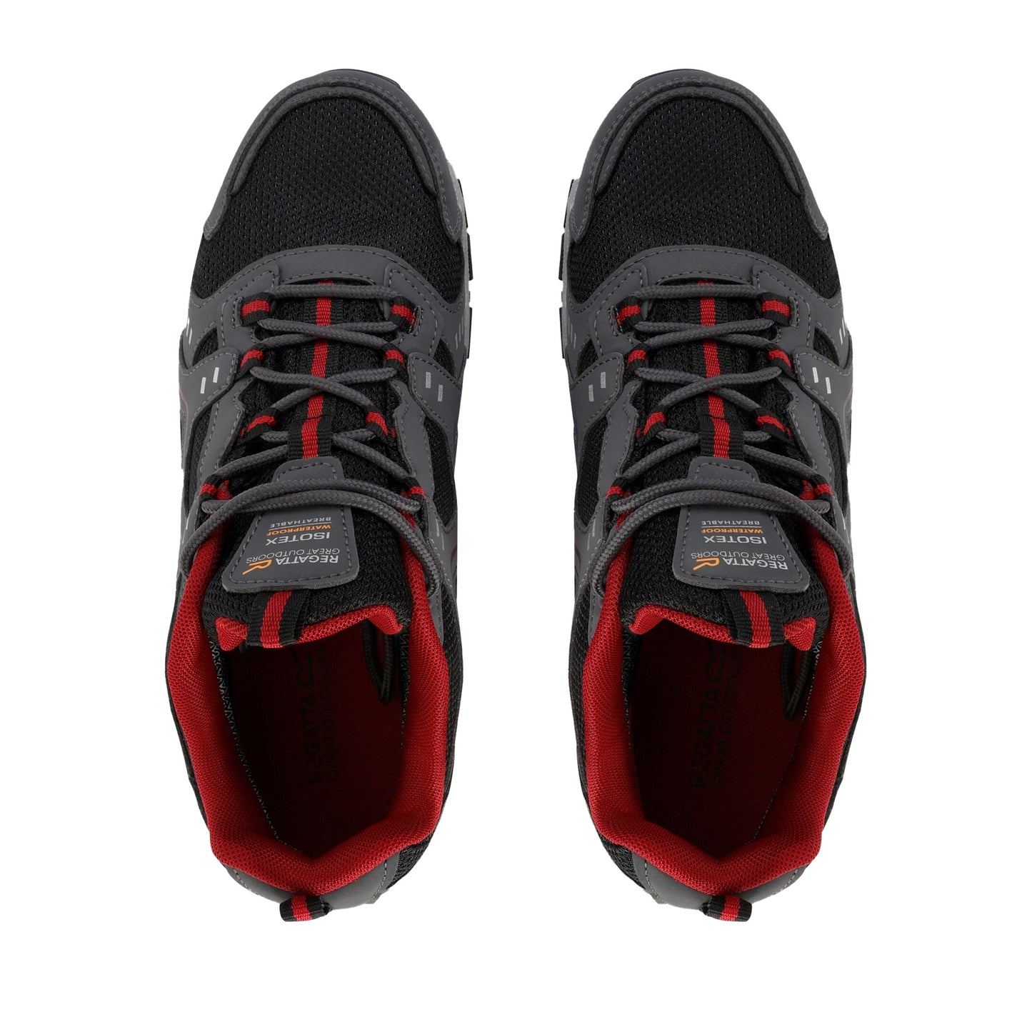 Granite-Rio Red - Lifestyle - Regatta Mens Vendeavour Waterproof Walking Shoes