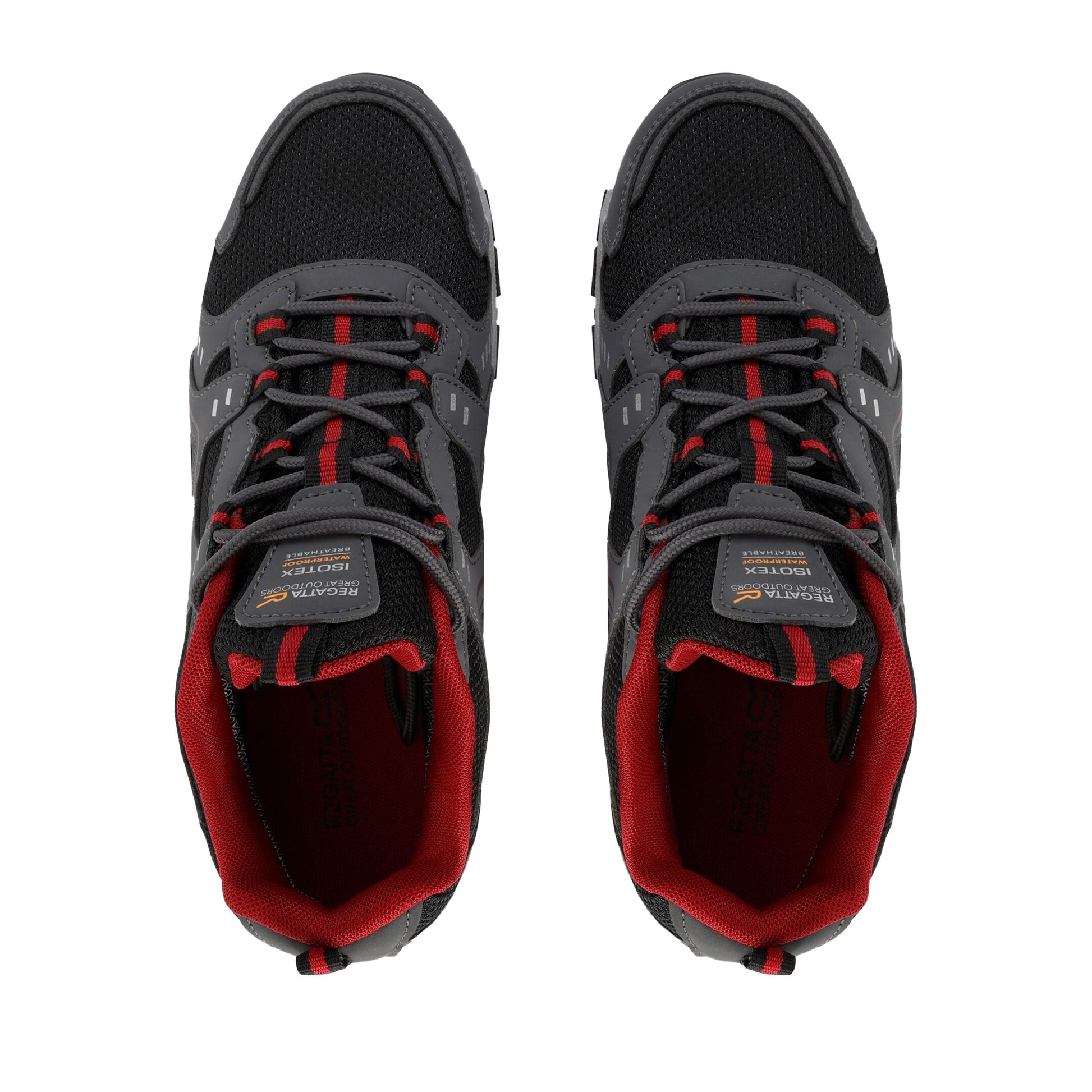 Granite-Rio Red - Lifestyle - Regatta Mens Vendeavour Waterproof Walking Shoes