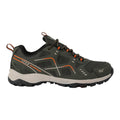 Dark Khaki-Blaze Orange - Side - Regatta Mens Vendeavour Waterproof Walking Shoes