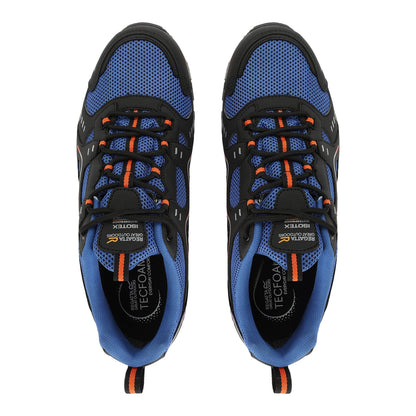 Olympian Blue-Black-Tango - Pack Shot - Regatta Mens Vendeavour Waterproof Walking Shoes