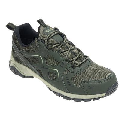 Dark Khaki - Front - Regatta Mens Vendeavour Waterproof Walking Shoes
