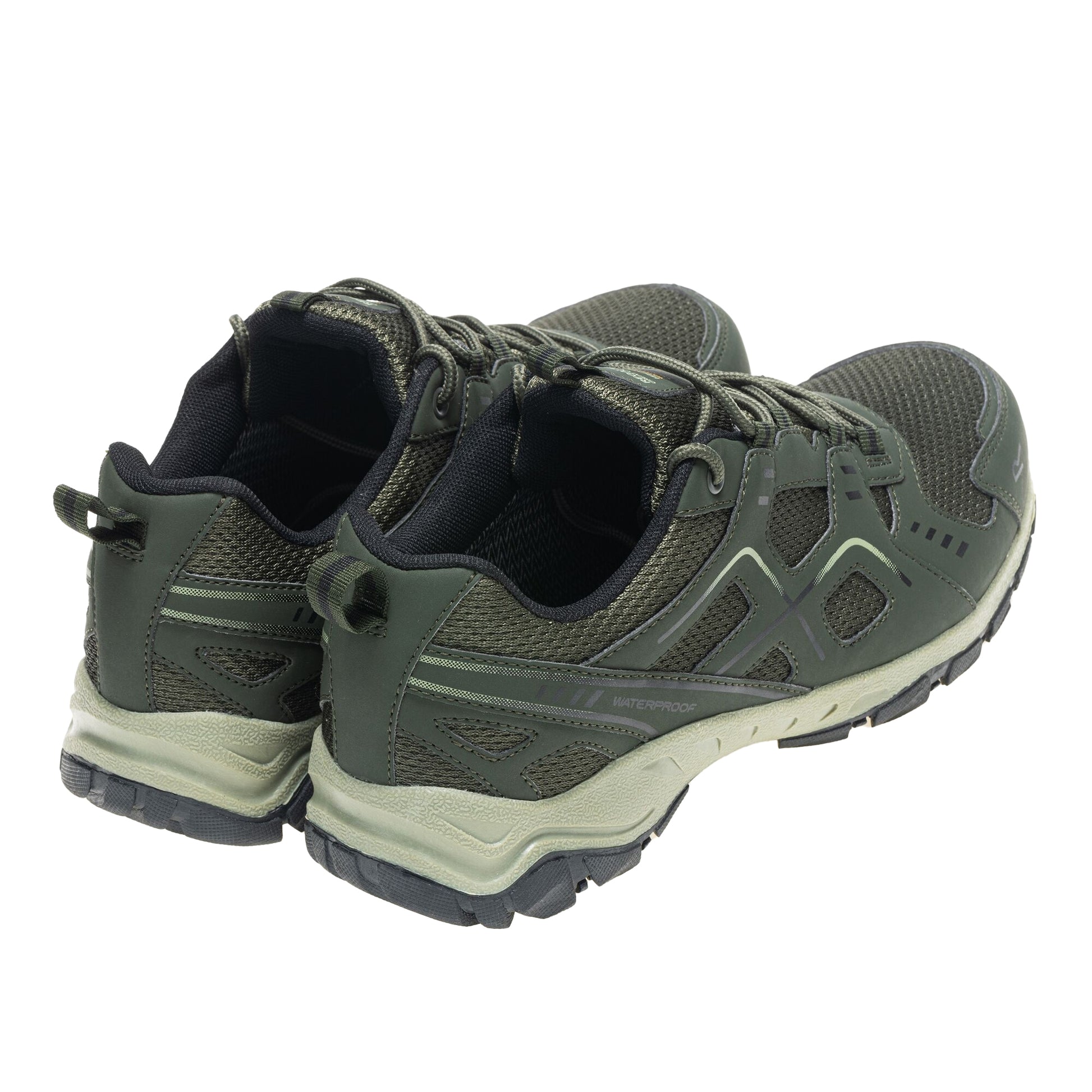 Dark Khaki - Back - Regatta Mens Vendeavour Waterproof Walking Shoes