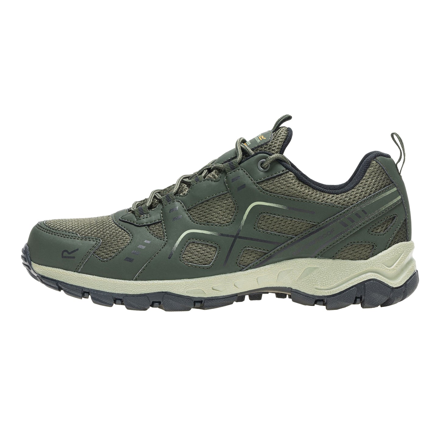 Dark Khaki - Side - Regatta Mens Vendeavour Waterproof Walking Shoes
