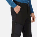 Black - Close up - Regatta Mens Questra IV Hiking Trousers