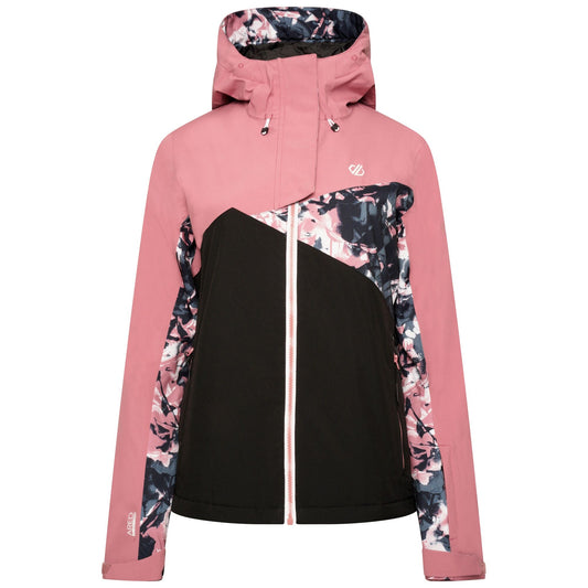 Mesa Rose-Black - Front - Dare 2B Womens-Ladies Determined Waterproof Insulated Ski Jacket