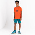 Trail Blaze Orange - Close up - Dare 2B Childrens-Kids Amuse Cycling T-Shirt
