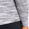Ash Grey - Close up - Dare 2B Mens Accelerate Space Dye Jersey Long-Sleeved T-Shirt