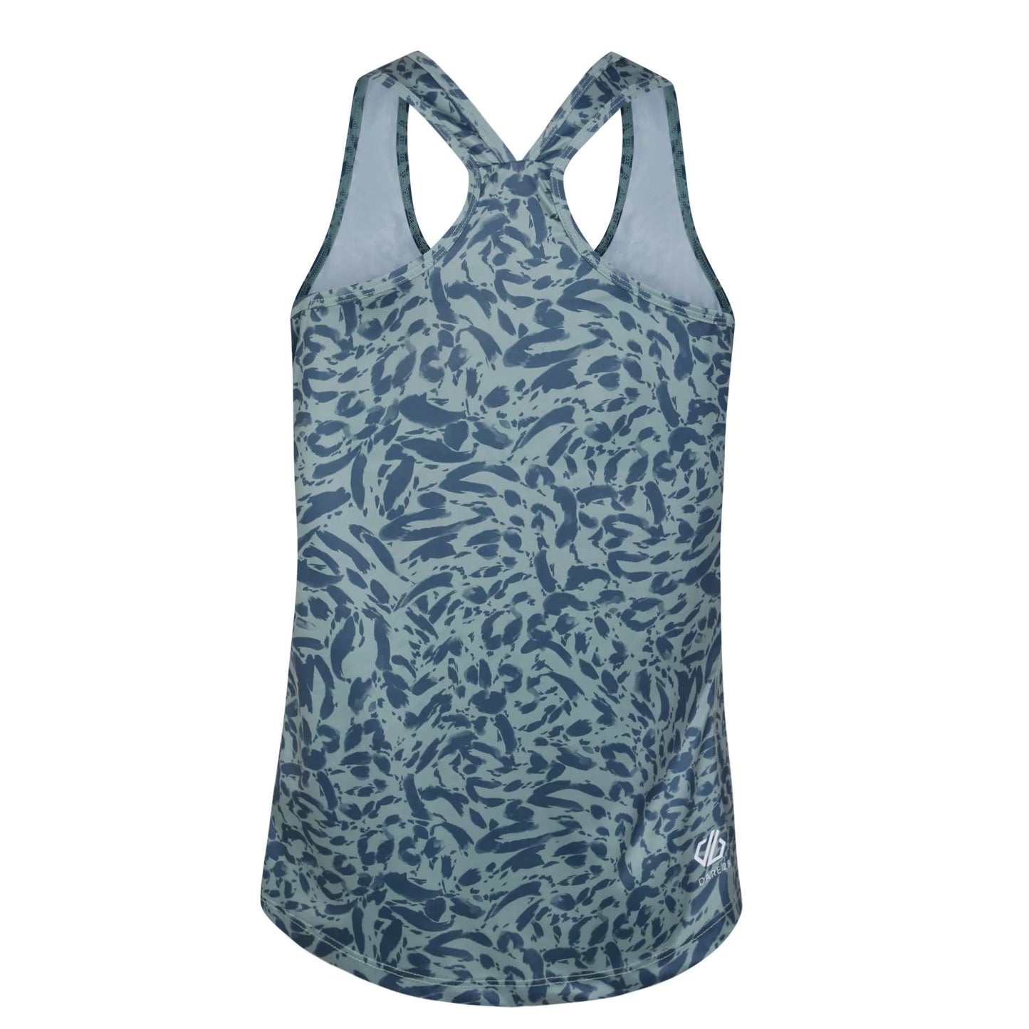 Lilypad Green - Back - Dare 2B Womens-Ladies Ardency II Animal Print Recycled Lightweight Vest Top