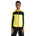 Black-Yellow Plum - Lifestyle - Dare 2B Childrens-Kids Thriving Core Stretch Hooded Midlayer