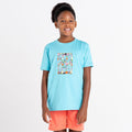 Sea Jet Blue - Side - Dare 2B Childrens-Kids Trailblazer Floral T-Shirt