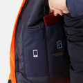 Orange-Navy - Close up - Regatta Unisex Adult Pro Thermogen Hi-Vis Heated Jacket