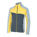 Slate Grey-Electric Yellow - Side - Dare 2B Childrens-Kids Emergent Core Stretch Midlayer