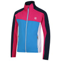 Swedish Blue-Pure Pink - Side - Dare 2B Childrens-Kids Emergent Core Stretch Midlayer