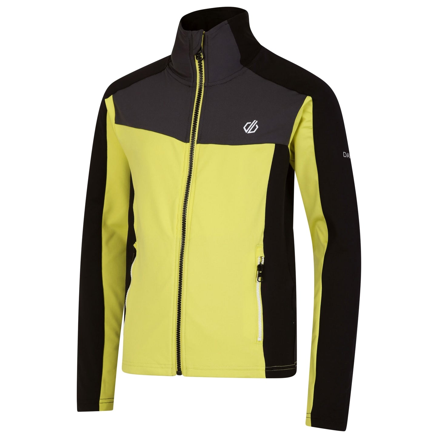 Yellow Plum-Black - Side - Dare 2B Childrens-Kids Emergent Core Stretch Midlayer