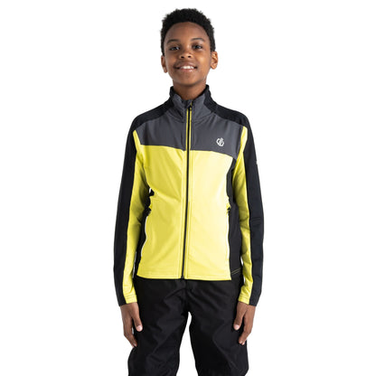 Yellow Plum-Black - Lifestyle - Dare 2B Childrens-Kids Emergent Core Stretch Midlayer