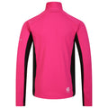 Pure Pink-Black - Back - Dare 2B Childrens-Kids Emergent Core Stretch Midlayer