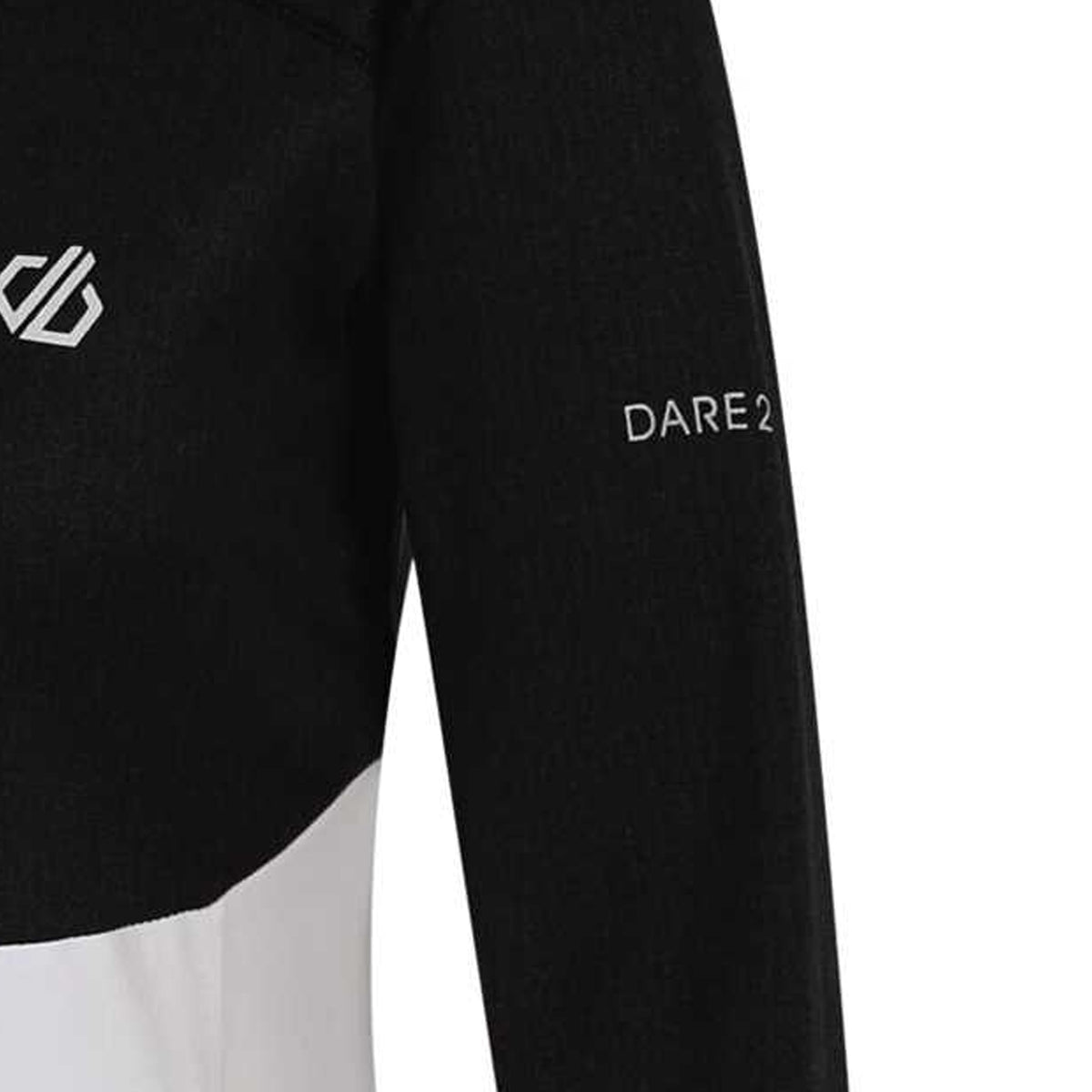 White-Black - Lifestyle - Dare 2B Womens-Ladies Convey II Hooded Core Stretch Midlayer