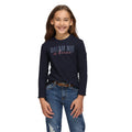 Navy - Pack Shot - Regatta Childrens-Kids Wenbie III Slogan Long-Sleeved T-Shirt