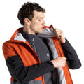 Rooibos Tea-Dark Storm Grey - Close up - Dare 2B Mens Terrain Waterproof Jacket