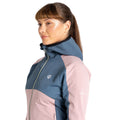Dusky Rose-Orion Grey - Pack Shot - Dare 2B Womens-Ladies Avidly Hooded Soft Shell Jacket