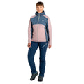 Dusky Rose-Orion Grey - Close up - Dare 2B Womens-Ladies Avidly Hooded Soft Shell Jacket