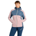 Dusky Rose-Orion Grey - Front - Dare 2B Womens-Ladies Avidly Hooded Soft Shell Jacket