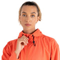 Neon Peach - Close up - Dare 2B Womens-Ladies Fleur East Swift Lightweight Waterproof Jacket