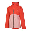 Neon Peach - Side - Dare 2B Womens-Ladies Trail Colour Block Waterproof Jacket