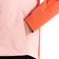 Neon Peach - Close up - Dare 2B Womens-Ladies Trail Colour Block Waterproof Jacket