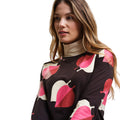 Shadow Elm Pink - Side - Regatta Womens-Ladies Orla Kiely Leaf Print Winter T-Shirt