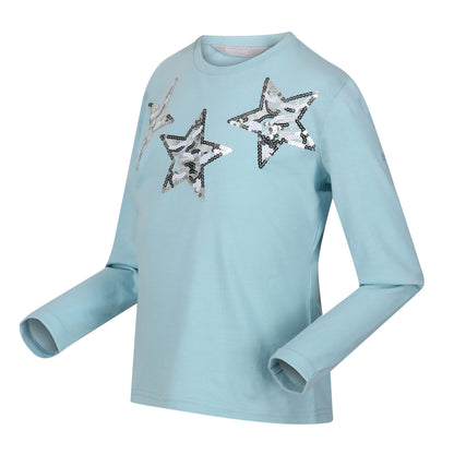 Sea Haze - Side - Regatta Childrens-Kids Wenbie III Stars T-Shirt