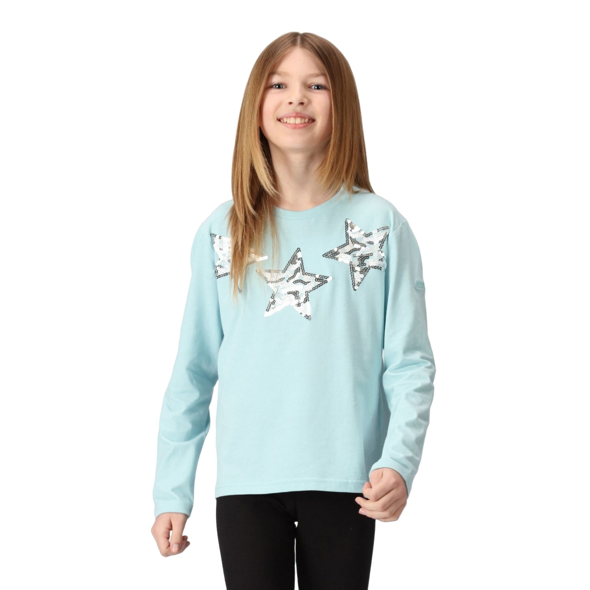 Sea Haze - Pack Shot - Regatta Childrens-Kids Wenbie III Stars T-Shirt