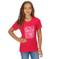 Pink Potion - Close up - Regatta Childrens-Kids Bosley VI Text T-Shirt